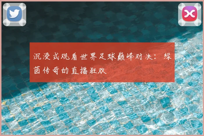 沉浸式观看世界足球巅峰对决：绿茵传奇的直播狂欢